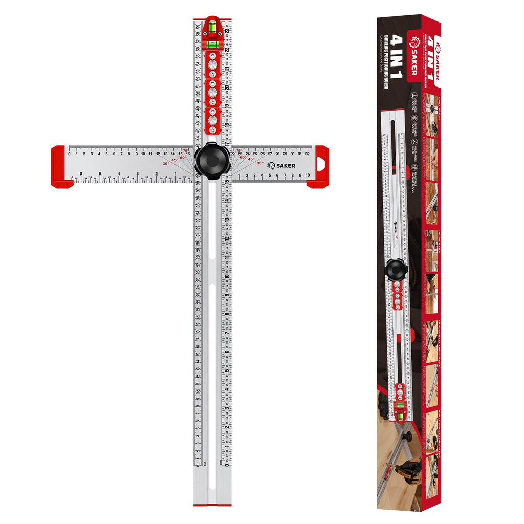 4 in 1 Drilling Positioning Ruler